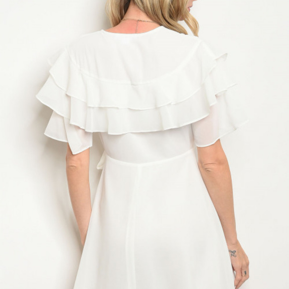 HOST PICK !!! V-NECK RUFFLE DRESS @Last One - Picture 2 of 6